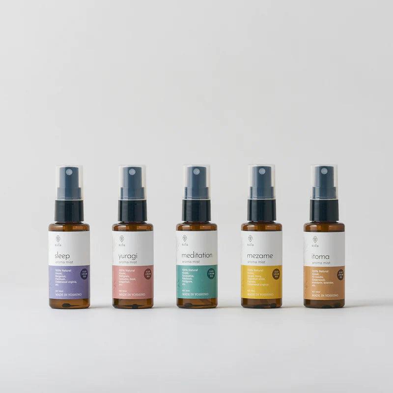 ニフ 天然精油アロマミスト「sleep」「yuragi」「meditation」「mezame」「itoma」 - HOLISTIC JAPAN(ホリスティックジャパン)| ホリスティックビューティー・国産オーガニックコスメのセレクトショップ